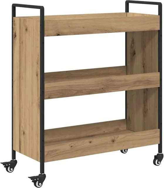 vidaXL Küchentrolley Artisan-Eiche in Braun mit Rollen, B/T/H: 70 x 30 x 82 cm - Bild 1