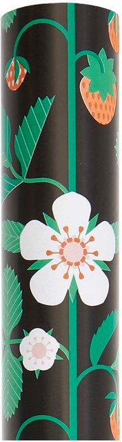 Rico Design Paper Poetry Geschenkpapier Erdbeeren Schwarz 200 x 70 cm - Bild 1