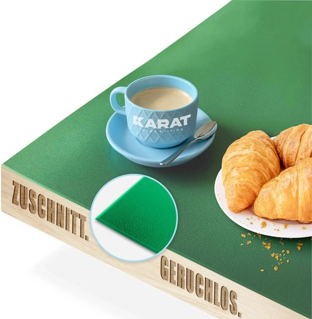 KARAT Tischfolie Empire Grün mit abgeschrägter Kante, B/T: 140 x 80 cm - Bild 1