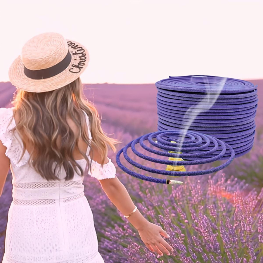 JR-Studio Hundert-Tage-Blumenduftrolle Lavendel in Violett, 18 Stück Set als natürliche Räucherpulver-Spirale - Bild 3