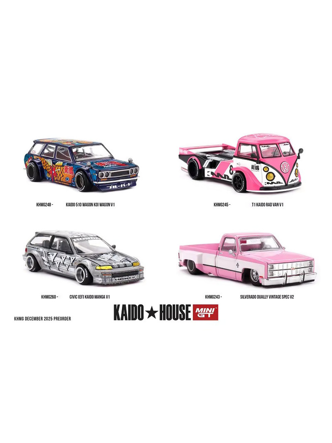 Mini GT Kaido House Silverado T1 510 Wagon Civic, Modellauto, 1:64 - Bild 2