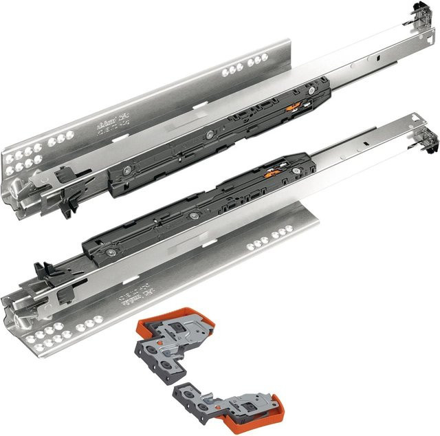 Blum Movento Blumotion S 760H Schubladenschienen Set, Farbe: Silber, Länge: 270 mm, Tragkraft: 40 kg, Unterflurmontage mit Soft-Close und Vollauszug - Bild 1