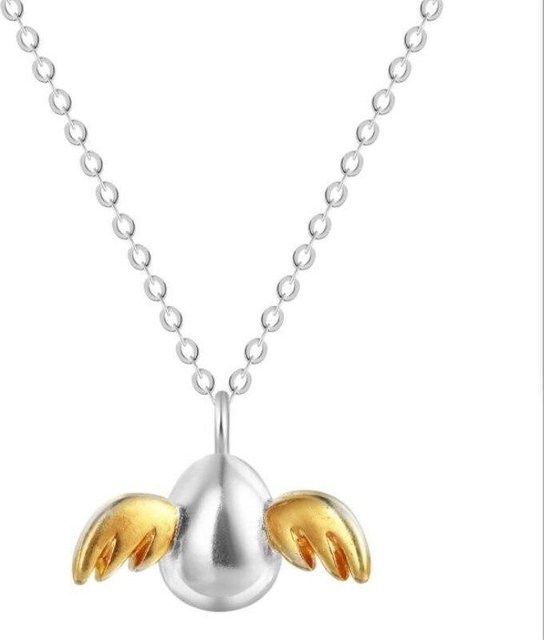 Halskette 925 Sterlingsilber, Engels-Ei, Damen, white - Bild 1