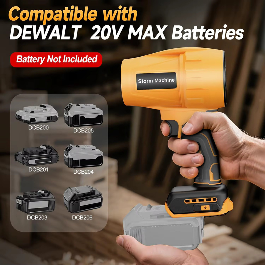 DeWalt Turbo Fan Elektrisches Handheld Gebläse für Reinigung und Staubentfernung in Gold und Orange - Bild 2