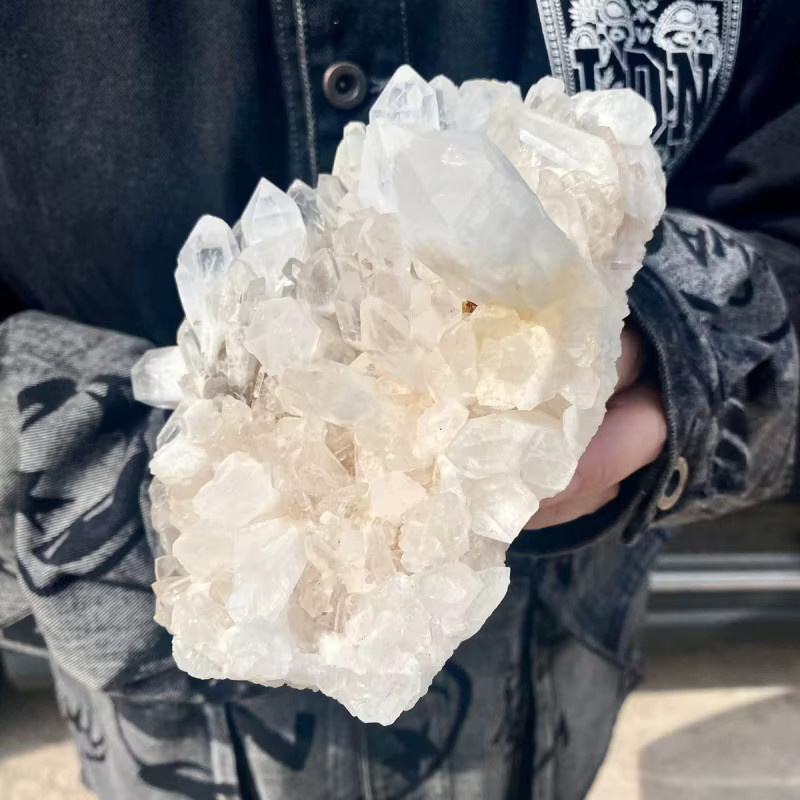 CrystalHola Ananas-Quarz-Cluster aus transparentem Klarquarz als dekorativer Bastelstein für dein Zuhause oder Büro - Bild 2