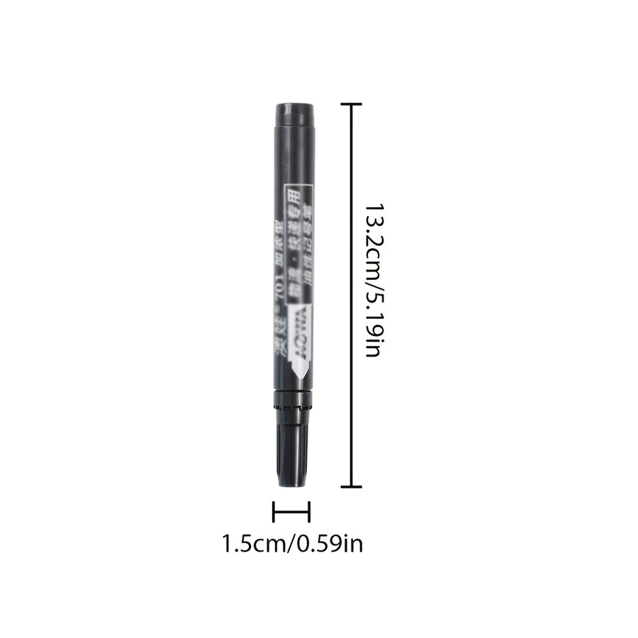 Permanente Ölbasierte Marker mit 2 mm feiner Spitze in Schwarz für Papier, Stahl und Glas, 9 Stück - Bild 3