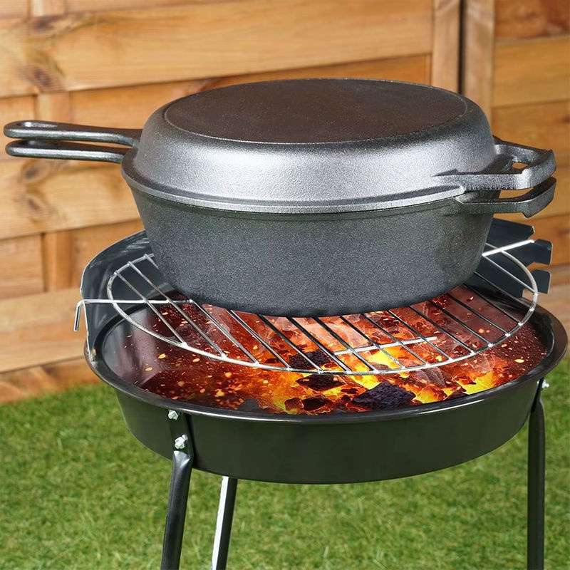 Vilde Gusseisen Topf Schwarz, Volumen: 3,5 l, Durchmesser: 24 cm - Bild 2