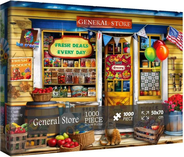 AZNM Landhaus-Puzzle, bunt, 1.000 Teile - Bild 1