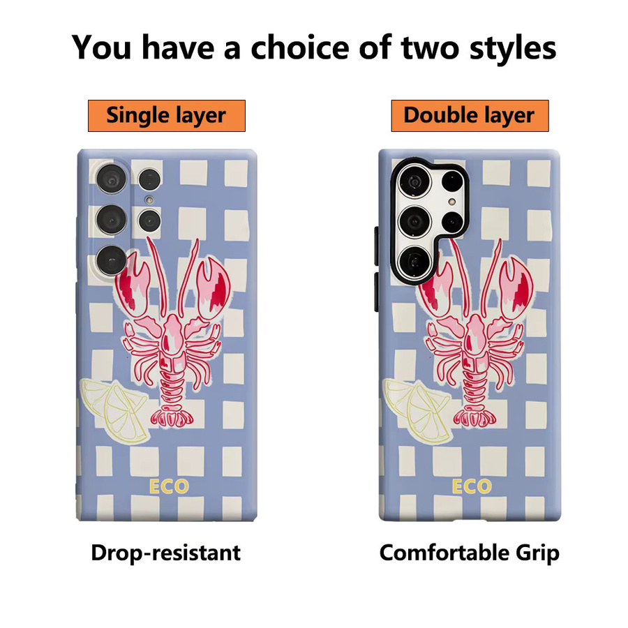 Coastal Lobster & Lemon Handyhülle für Samsung Galaxy S25 Ultra, S24 und S23 Ultra Plus mit glänzender doppellagiger Rückseite in Multicolour - Bild 2