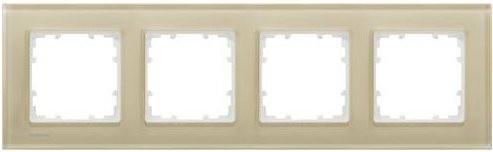 Siemens Schalterprogramm Delta 4fach Rahmen in Schwarz mit Glasoberfläche 5TG12044 - Bild 1