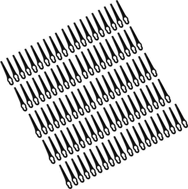TOMTOP JMS 100 Stück Kunststoff Cutter Klingen als Ersatz für Gras Trimmer und manuelle Rebschnitt Tools in Schwarz - Bild 1