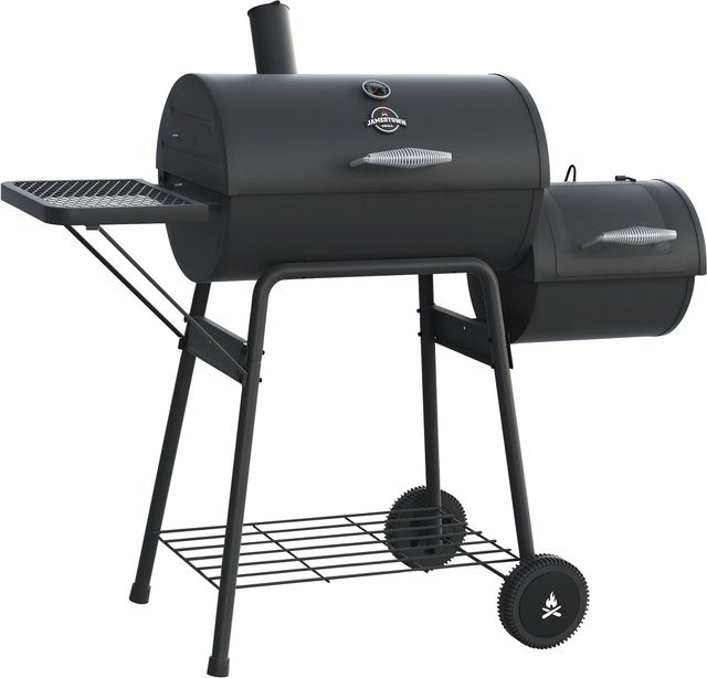 Jamestown Smoker Aldon Offset Smoker aus Stahl und Gusseisen in Schwarz - Bild 1