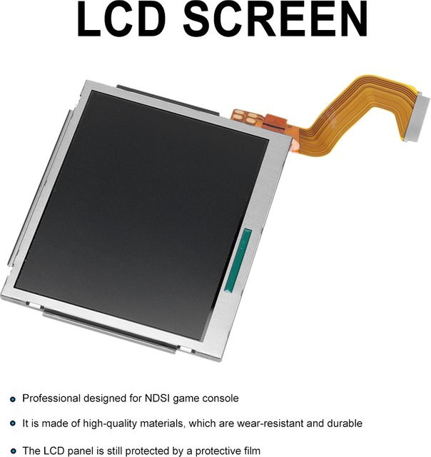 LCD Bildschirm Ersatzteil für NDSI Spielkonsole in Schwarz - Bild 1