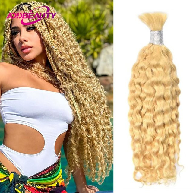 Addbeauty Echthaarverlängerung, honigblond, tief gewellt, 50 g, Unisex - Bild 1