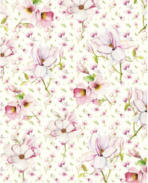 Komar Fototapete Vlies Magnolia Multicolor B: 200 cm x H: 250 cm - Bild 1