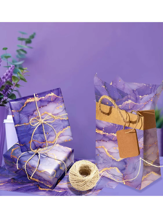 Lila Farbverlauf Seidenpapier für DIY Geschenkverpackungen zur Dekoration von Geburtstagen und Hochzeiten - Bild 5