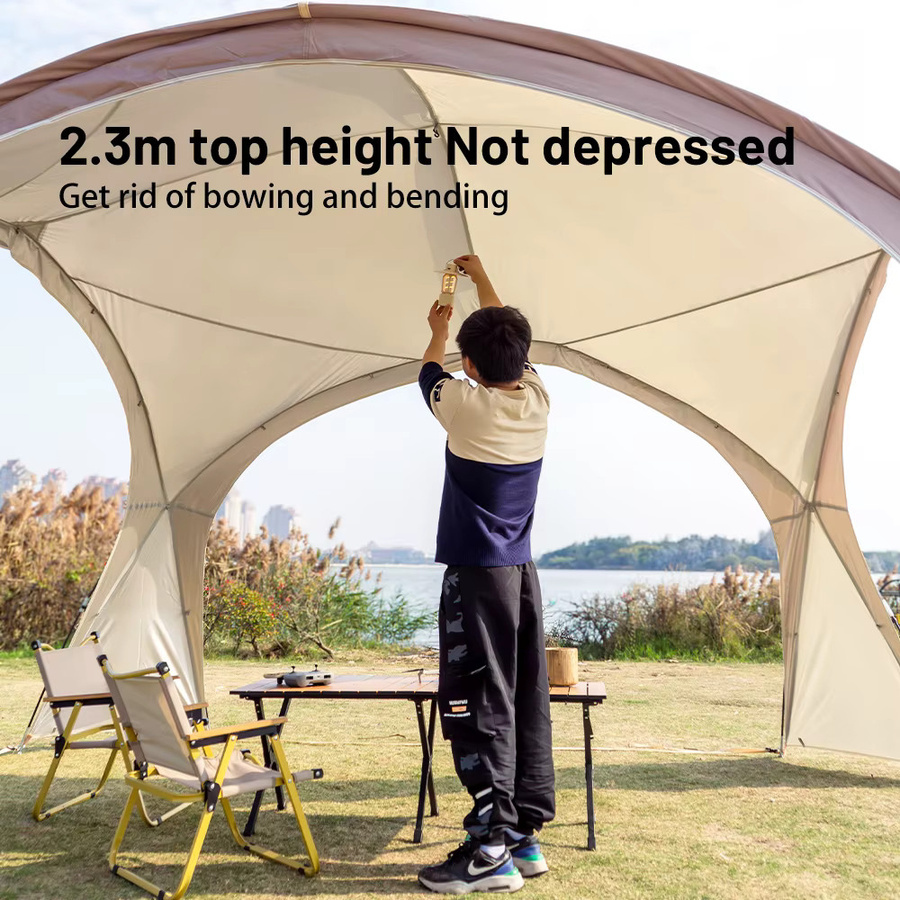 Sonuto Extra Großes Kuppelzelt Pop-up Camping Pavillon mit Moskitonetz in Schwarz oder Beige - Bild 4