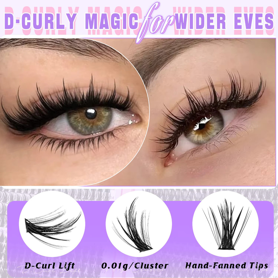 EIMMY Set mit künstlichen Wimpern, 814-teilig, Unisex, natürlich - Bild 4