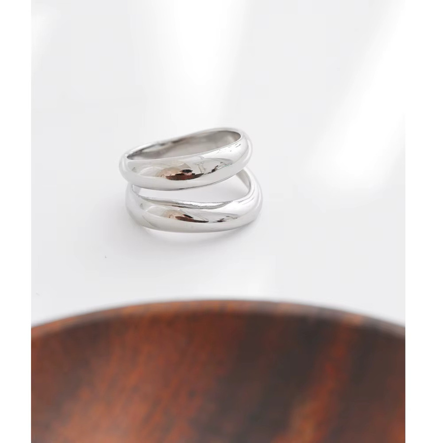 NiNice Kettenring, Edelstahl, 18 Karat PVD-beschichtet, Damen - Bild 5