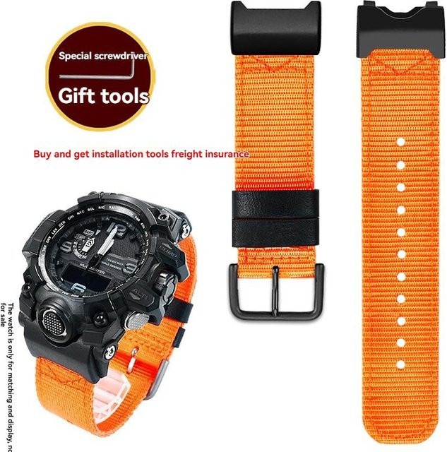 Casio Uhrenarmband, Nylon Canvas, orange, Herren - Bild 1