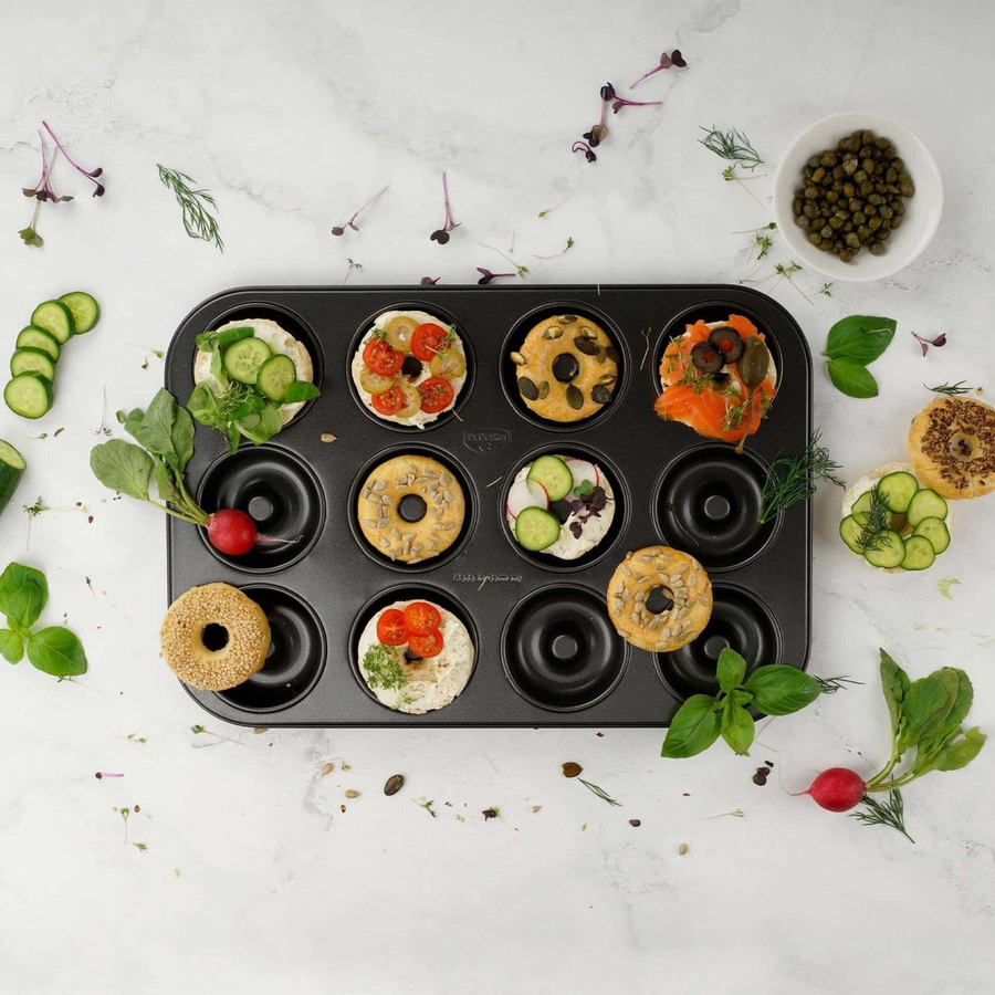 Dr. Oetker Donutform Tradition, 12er Loch, Schwarz, Non-Stick Beschichtung aus Stahl - Bild 2