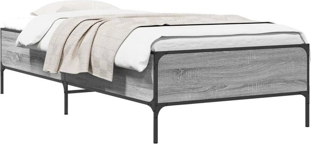 vidaXL Bettrahmen Grau Sonoma aus Holzwerkstoff, B/H: 80 x 200 cm - Bild 1