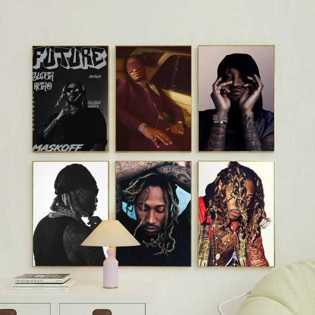 Rastar American Rapper Future Album Poster Aufkleber, wasserfester Wandkunst-Aufkleber in Multicolour, Rechteckig - Bild 1