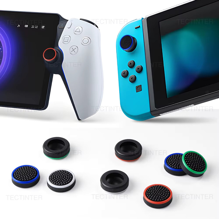 TECTINTER Silikon-Daumenkappen im 8er-Set für PS5 Portal und Nintendo Switch Oled sowie Lite Controller Analogstick-Abdeckungen - Bild 2