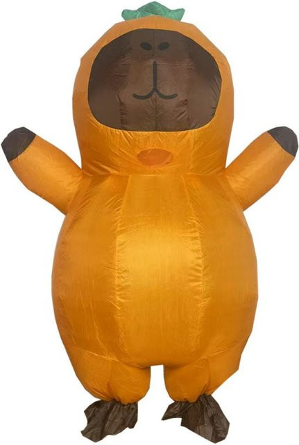 Hangchen Family Aufblasbares Halloween-Capybara-Kostüm, Tierpuppenanzug, Orange - Bild 1