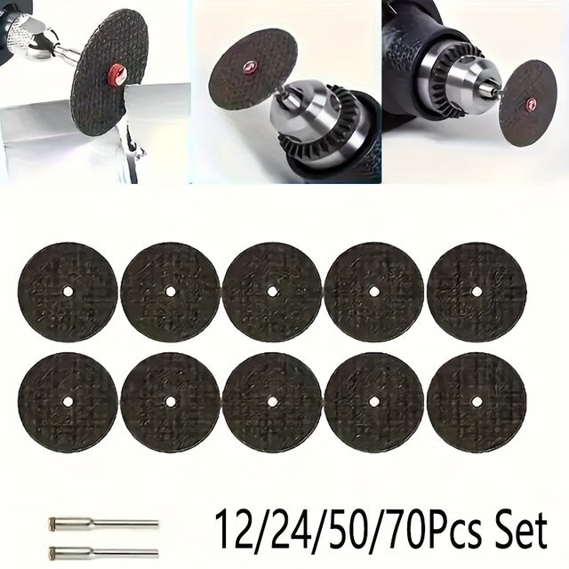 Harz-Trennscheiben Set für Drehwerkzeuge, 1,25 Zoll, Schwarz, ideal für Metall und Holz - Bild 1