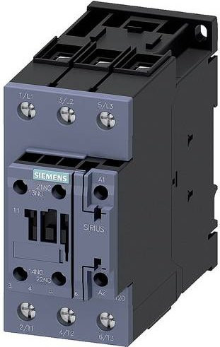 Siemens Leistungsschütz 3RT2035-1AR60 mit 3 Schließern, 690 V/AC, grau - Bild 1