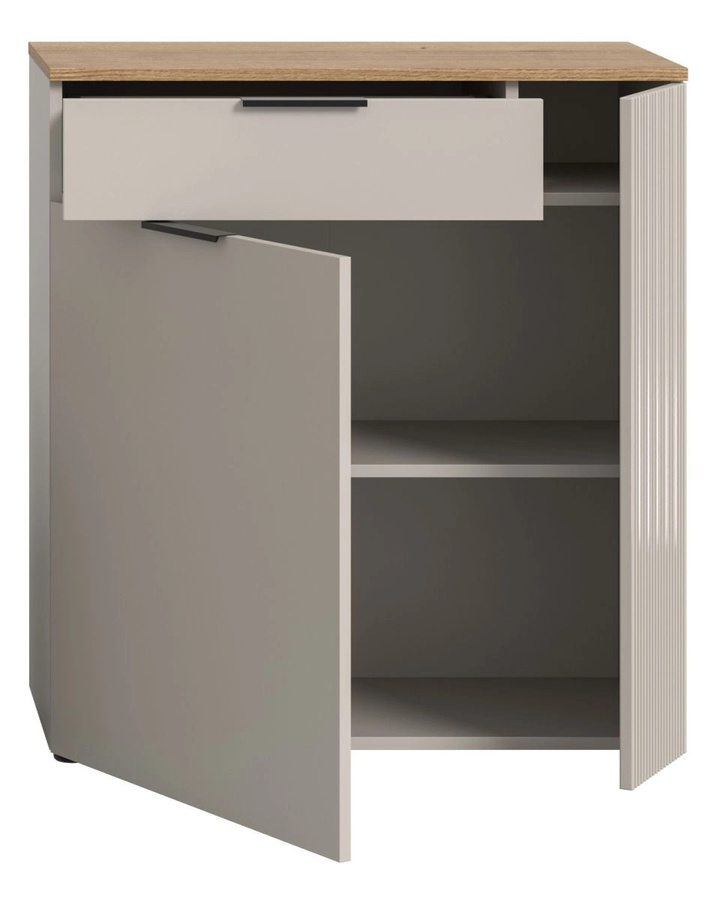 Schuhschrank Skid in Kaschmir und Eiche mit integrierter Sitzfläche, B/H: 80 x 88 cm - Bild 3