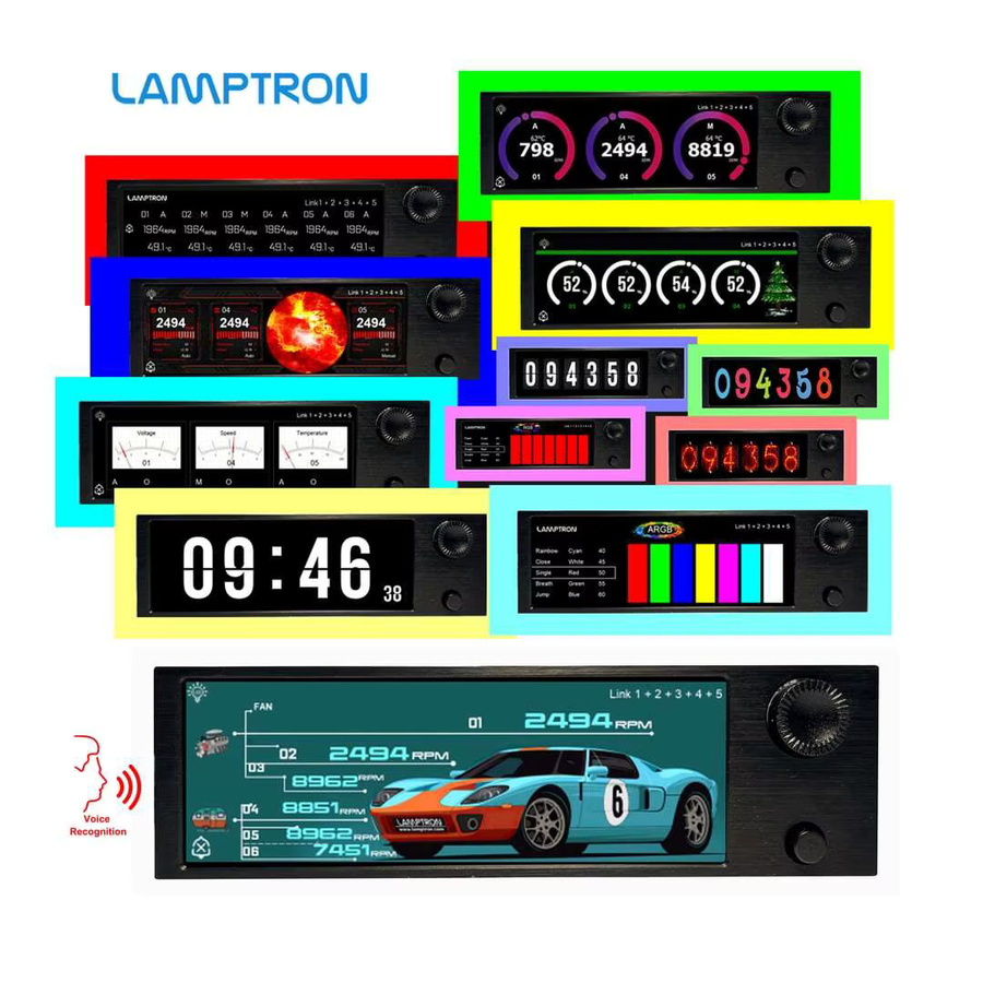 Lamptron CM625 Lüftersteuerung in Schwarz mit Vollfarbdisplay, Sprachinteraktion und benutzerdefinierten Benutzeroberflächen - Bild 3