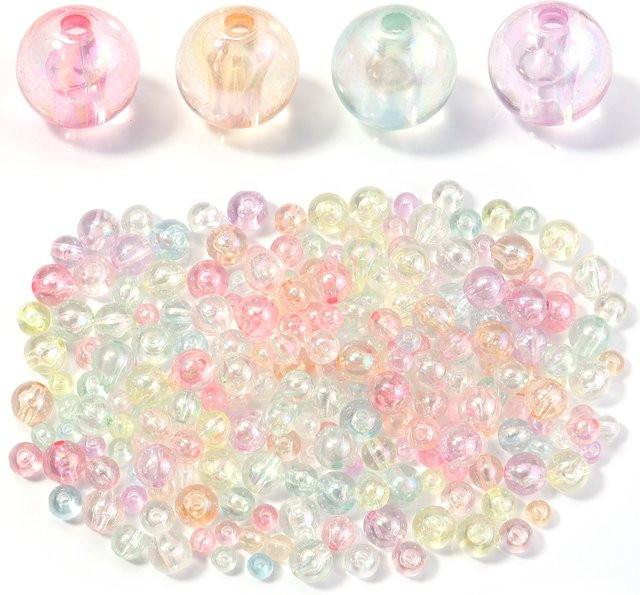 lingsai Acrylperlen, Bonbonfarben, Rund, Unisex - Bild 1