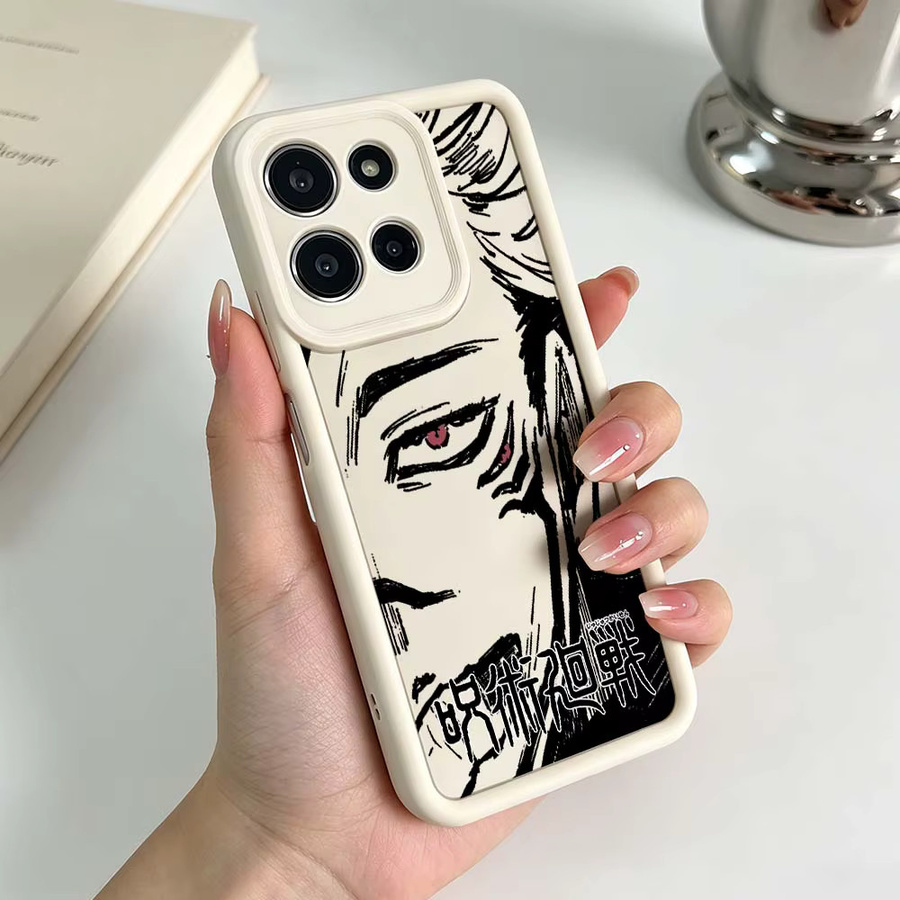 Anime Jujutsu Kaisen Handyhülle für Motorola G06 G35 G53 G54 G57 G60 G75 G84 G86 G85 Edge 50 60 70 G Stylus Eye Ladder in Weiß - Bild 2