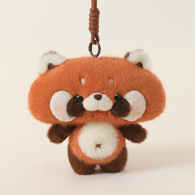 Yiran toy Schlüsselanhänger Stoffhörnchen, Roter Panda, Waschbär, 13cm, Unisex - Bild 1