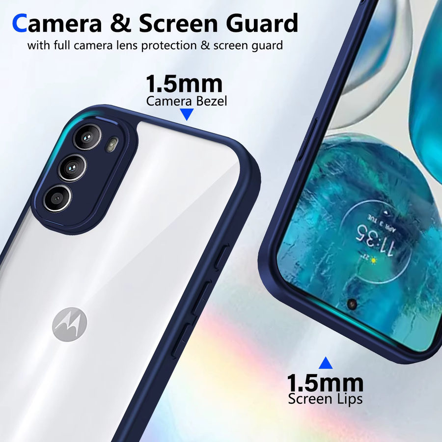 EUCAGR Stoßstange Air Kissen Schutzhülle für Motorola Moto G52 G82 G35 G34 G45 G15 G05 E15 G04 G24 E14 in Transparent Matt - Bild 4
