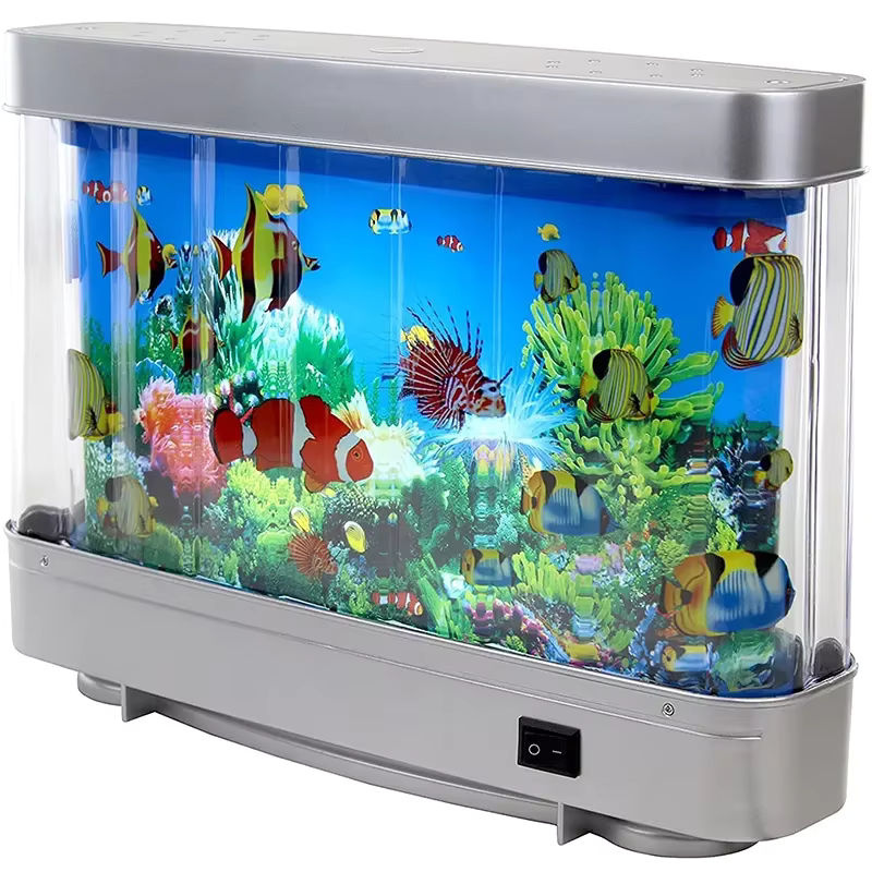 RGB Aquarium Nachtlicht mit virtuellem Ozean-Effekt für Kinderzimmer, Mehrfarbig, USB-Betrieb - Bild 5