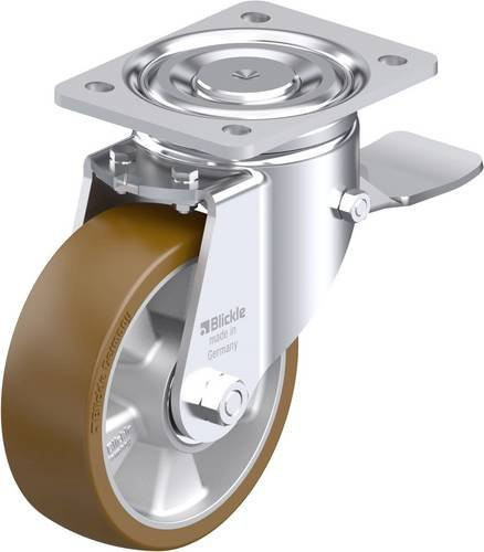 Blickle Stahlblech-Lenkrolle LH-ALB 150K-ST in Silber mit 150 mm Rad-Durchmesser und 650 kg Tragfähigkeit - Bild 1