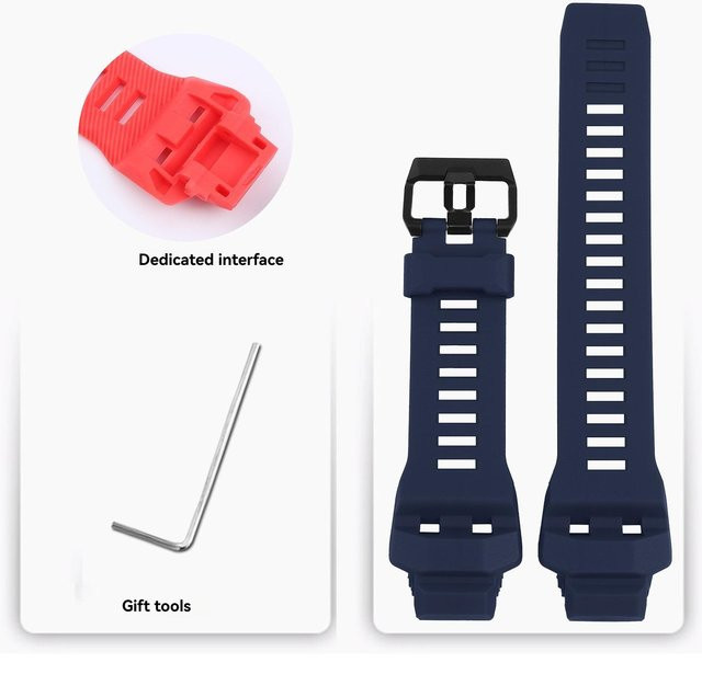 Casio Uhrenarmband Silikon, Schwarz, Herren - Bild 1