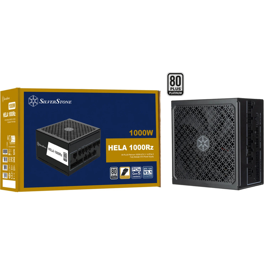 SilverStone HELA 1000Rz PC-Netzteil, 1000W, 80 Plus Platinum, Schwarz - Bild 1