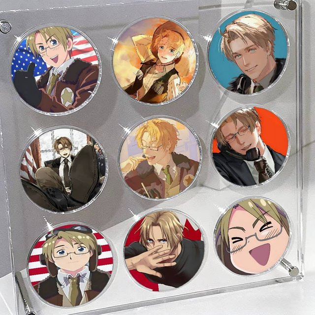 Anstecknadel Hetalia Axis Powers, Metall-Emblem, Weichblech - Bild 1