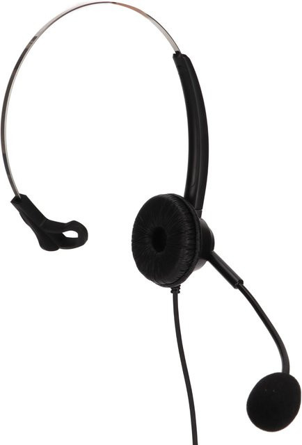 mfySpace H360-RJ9-VA Telefon-Headset mit RJ9-Stecker in Schwarz für Callcenter und Büro mit Lautstärkeregelung - Bild 1