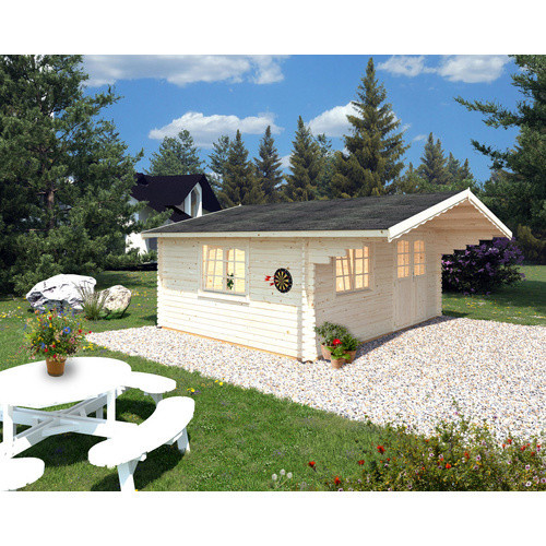 PALMAKO Blockbohlenhaus Sally aus Holz in Braun, B/H/T: 577 x 267 x 390 cm - Bild 2