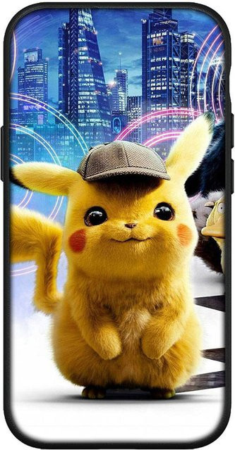 MINISO Pokemon Handyhülle Pikachu und Psyduck für iPhone, Samsung Galaxy, Xiaomi Redmi und OPPO in Himmelblau - Bild 1