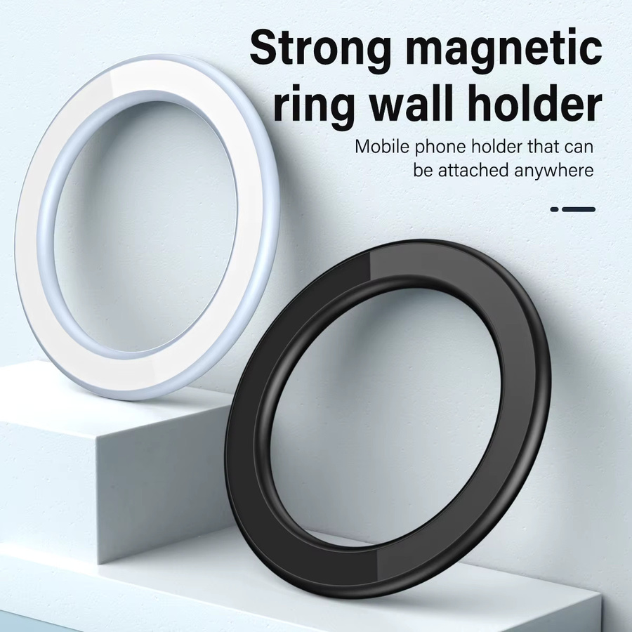 WSSHE MagSafe Magnetischer Ring Halter mit Klebstoff für iPhone 15 Pro und Tablets, Farbe: Lila - Bild 2