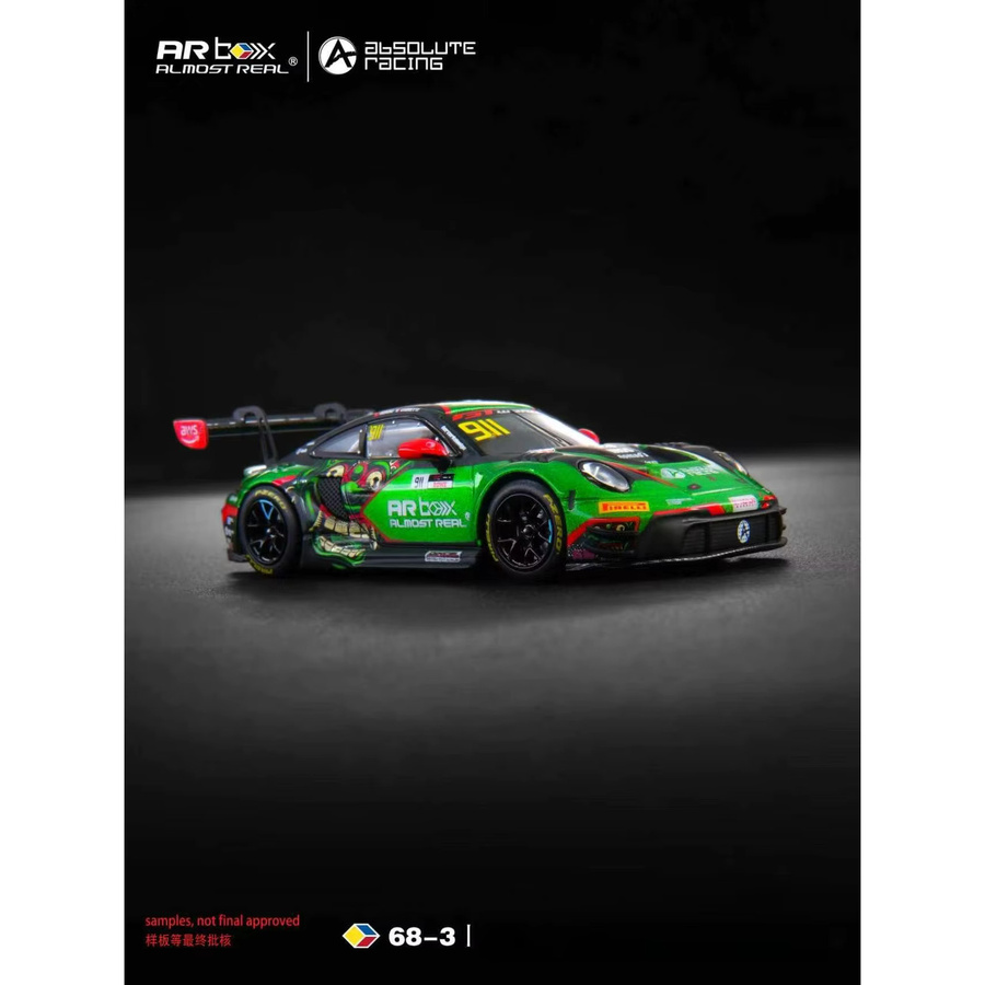 TSM MODEL 992 GT3 R Asia Mandalika Green Livery, Druckguss-Modellauto, 1:64 - Bild 3