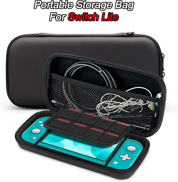 AEFUNDA Tragbare Aufbewahrungstasche für Nintendo Switch Lite in Schwarz - Bild 1