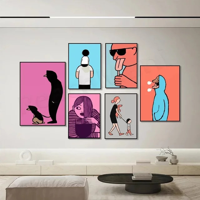 Modernes Pop-Art Poster von Potdemiel in Mehrfarbig als abstrakte Wandkunst zur Heimdekoration - Bild 1