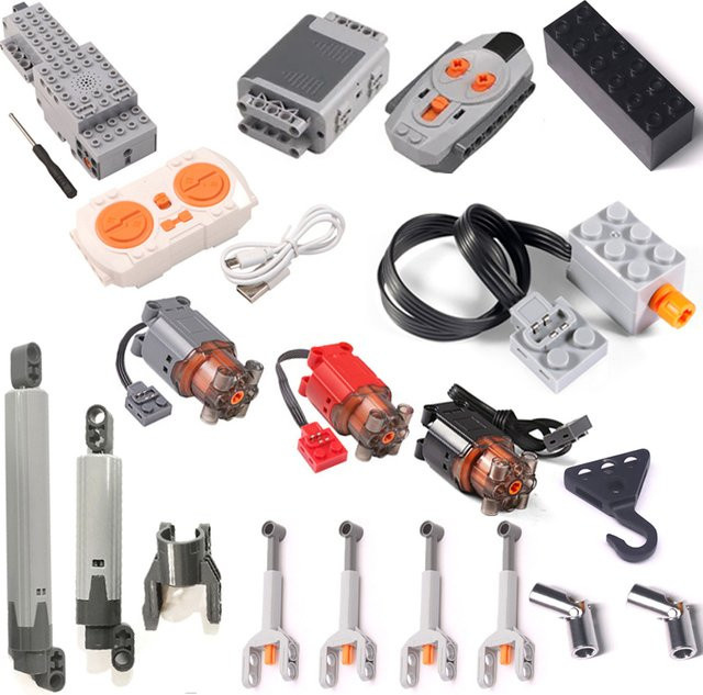 Mikromotor-Steine, Schubstange, Kreuzgelenk, PF-Zugmotor, Servo-Bausteinen, Zubehör - Bild 1